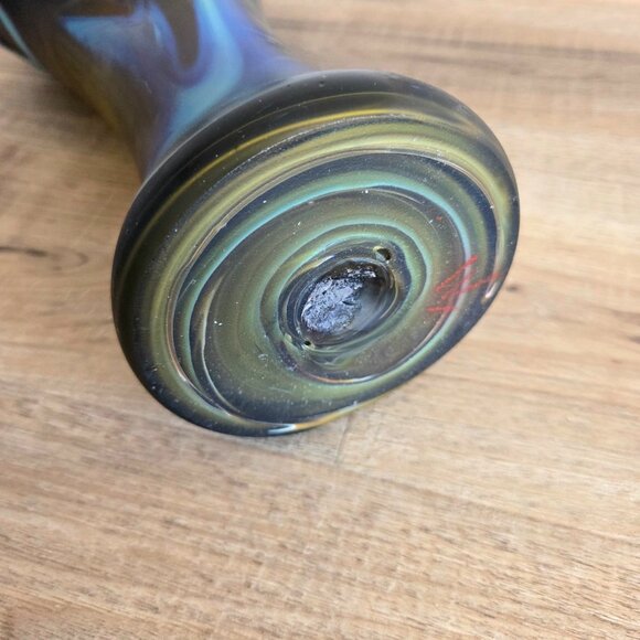 Hand blown Phoenician art glass wavy ages vase. - Picture 8 of 8